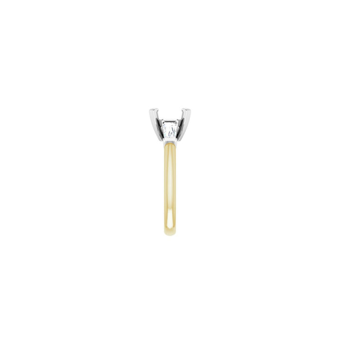 14K Yellow/White Gold 8.8 mm Round 1/2 CTW Lab-Grown Diamond Semi-Set Engagement Ring