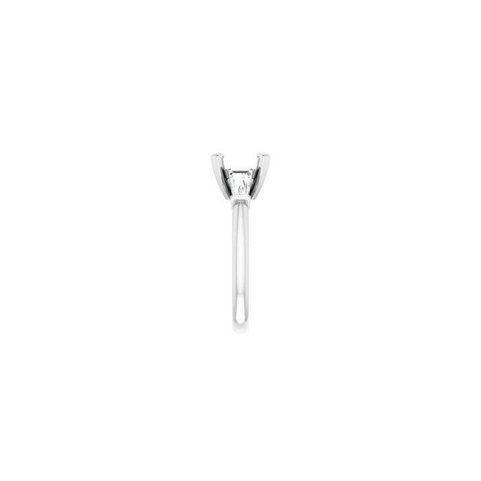 14K White Gold 8.8 mm Round 1/2 CTW Lab-Grown Diamond Semi-Set Engagement Ring