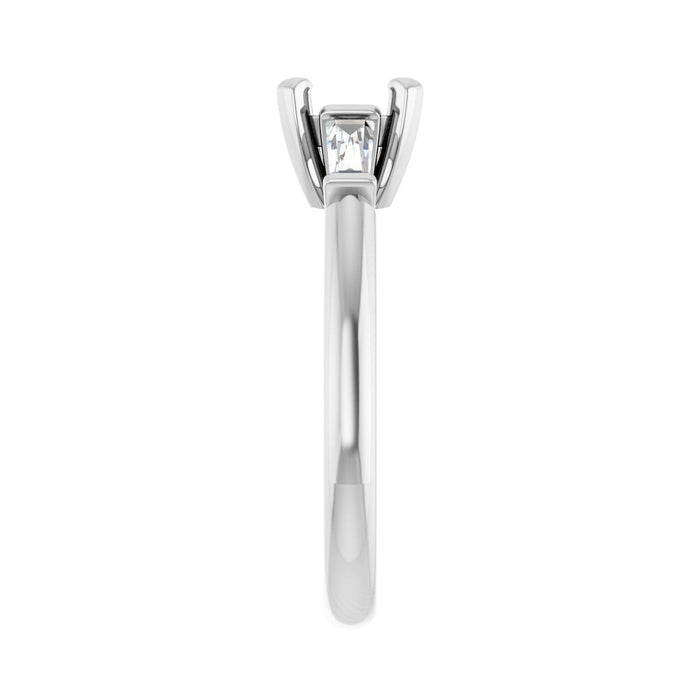 14K White Gold 6x6 mm Cushion 1/5 CTW Lab-Grown Diamond Semi-Set Engagement Ring