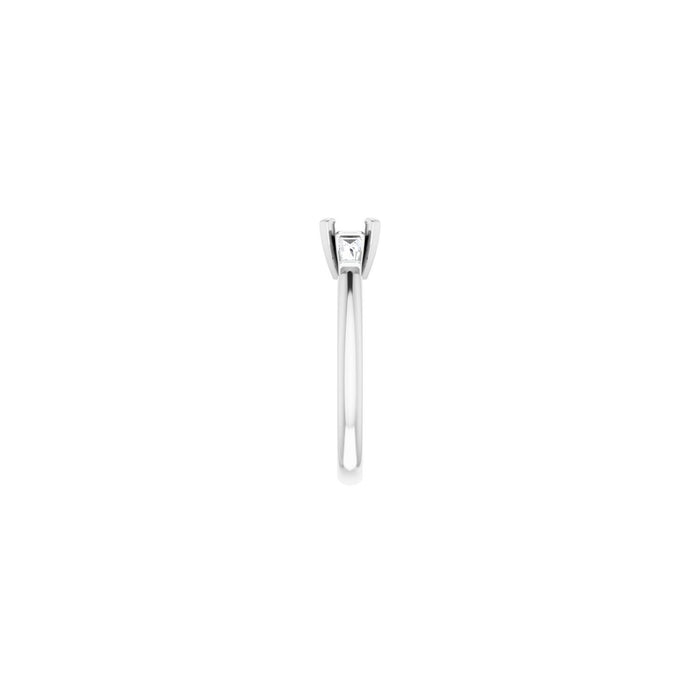 14K White Gold 5.5 mm Round 1/4 CTW Lab-Grown Diamond Semi-Set Engagement Ring