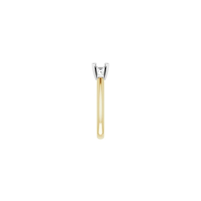 14K Yellow/White Gold 5.5 mm Round 1/4 CTW Lab-Grown Diamond Semi-Set Engagement Ring