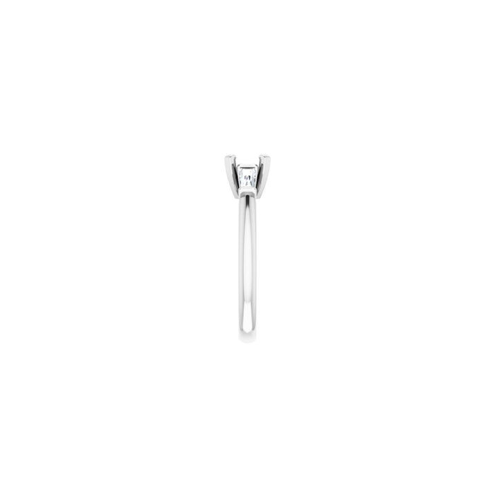 14K White Gold 6 mm Round 1/5 CTW Lab-Grown Diamond Semi-Set Engagement Ring
