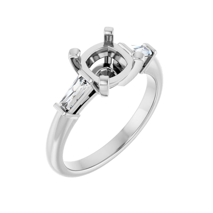14K White Gold 7x7 mm Cushion 1/5 CTW Lab-Grown Diamond Semi-Set Engagement Ring