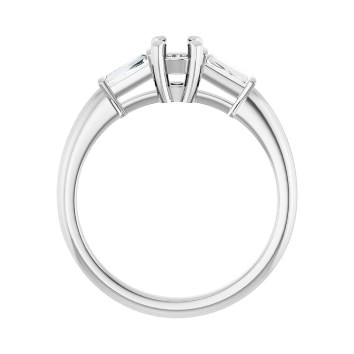 14K White Gold 4.1 mm Round 1/5 CTW Lab-Grown Diamond Semi-Set Engagement Ring