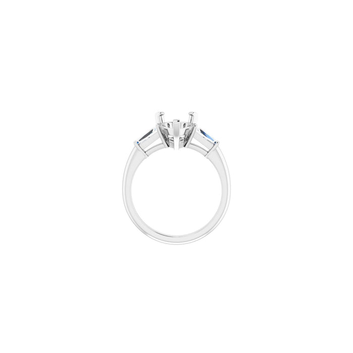 Platinum 12x8 mm Pear 1/3 CTW Lab-Grown Diamond Semi-Set Engagement Ring