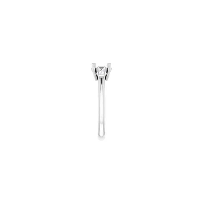 14K White Gold 7x5 mm Oval 1/5 CTW Lab-Grown Diamond Semi-Set Engagement Ring
