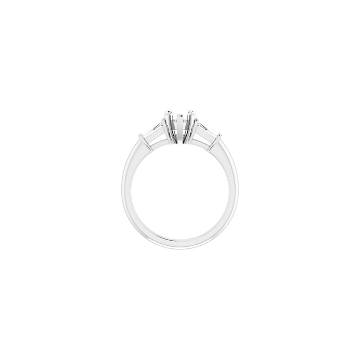 14K White Gold 5x5 mm Heart 1/5 CTW Lab-Grown Diamond Semi-Set Engagement Ring