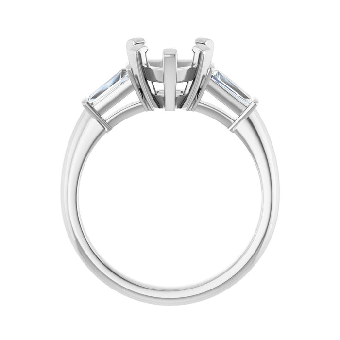 Platinum 8x8 mm Heart 1/3 CTW Lab-Grown Diamond Semi-Set Engagement Ring