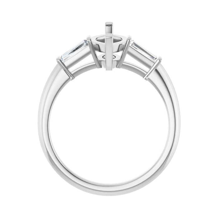 Platinum 12x6 mm Marquise 1/5 CTW Lab-Grown Diamond Semi-Set Engagement Ring