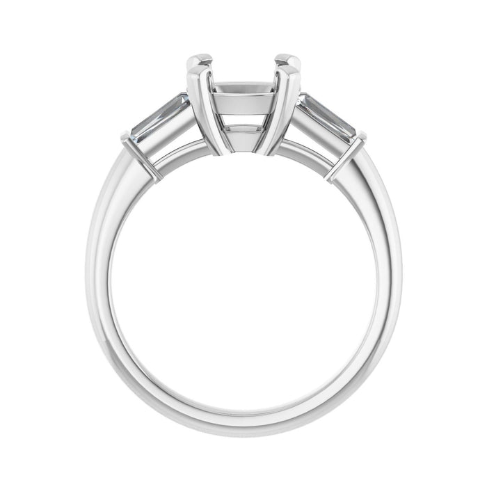 14K White Gold 7x7 mm Cushion 1/5 CTW Lab-Grown Diamond Semi-Set Engagement Ring