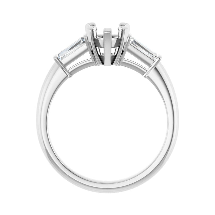 Platinum 6x6 mm Heart 1/5 CTW Lab-Grown Diamond Semi-Set Engagement Ring