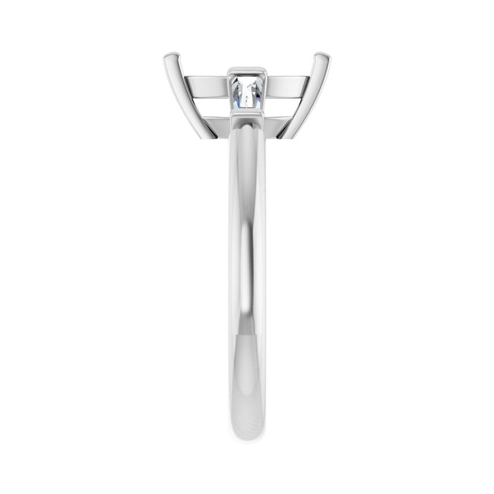 Platinum 9x4.5 mm Marquise 1/5 CTW Lab-Grown Diamond Semi-Set Engagement Ring
