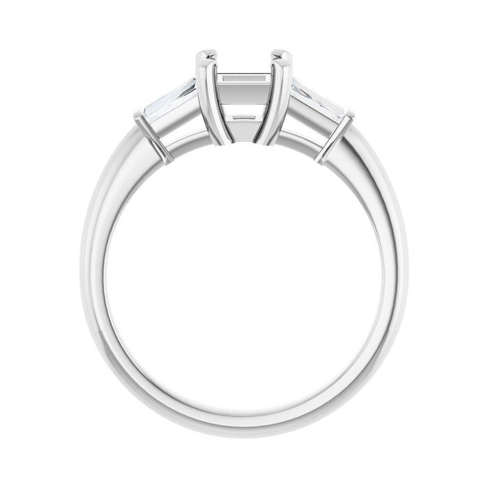 14K White Gold 4.5x4.5 mm Square 1/5 CTW Lab-Grown Diamond Semi-Set Engagement Ring