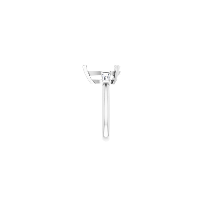 Platinum 12x8 mm Pear 1/3 CTW Lab-Grown Diamond Semi-Set Engagement Ring