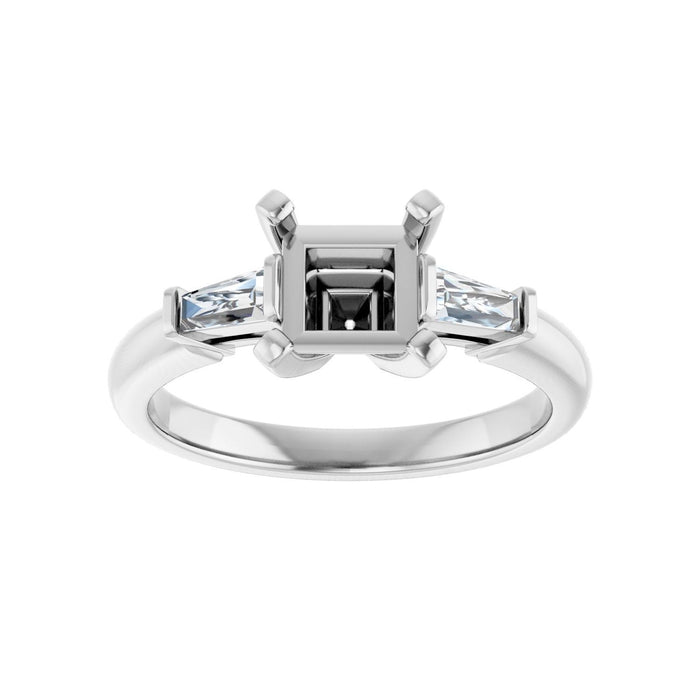 14K White Gold 5.5x5.5 mm Square 1/4 CTW Lab-Grown Diamond Semi-Set Engagement Ring