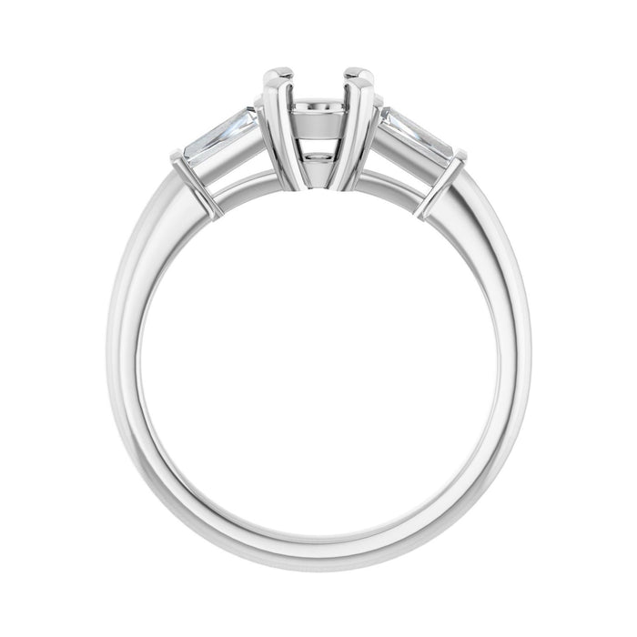 Platinum 5.2 mm Round 1/4 CTW Lab-Grown Diamond Semi-Set Engagement Ring