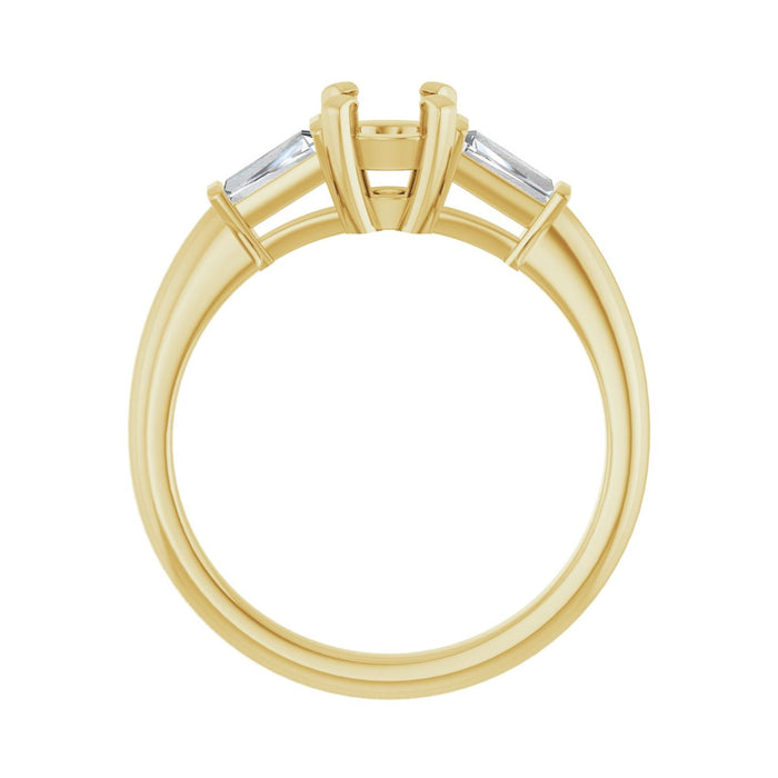 14K Yellow Gold 5.2 mm Round 1/4 CTW Lab-Grown Diamond Semi-Set Engagement Ring