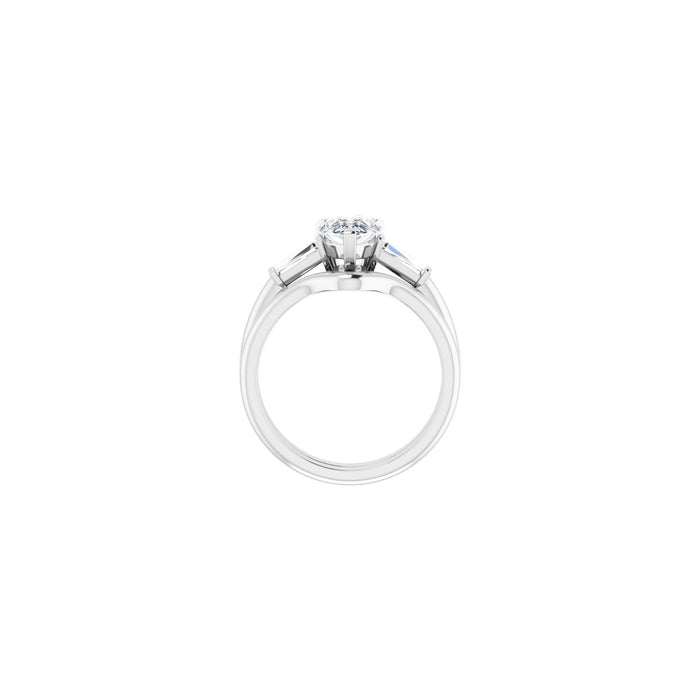 Platinum 8x6 mm Pear 1/5 CTW Lab-Grown Diamond Semi-Set Engagement Ring