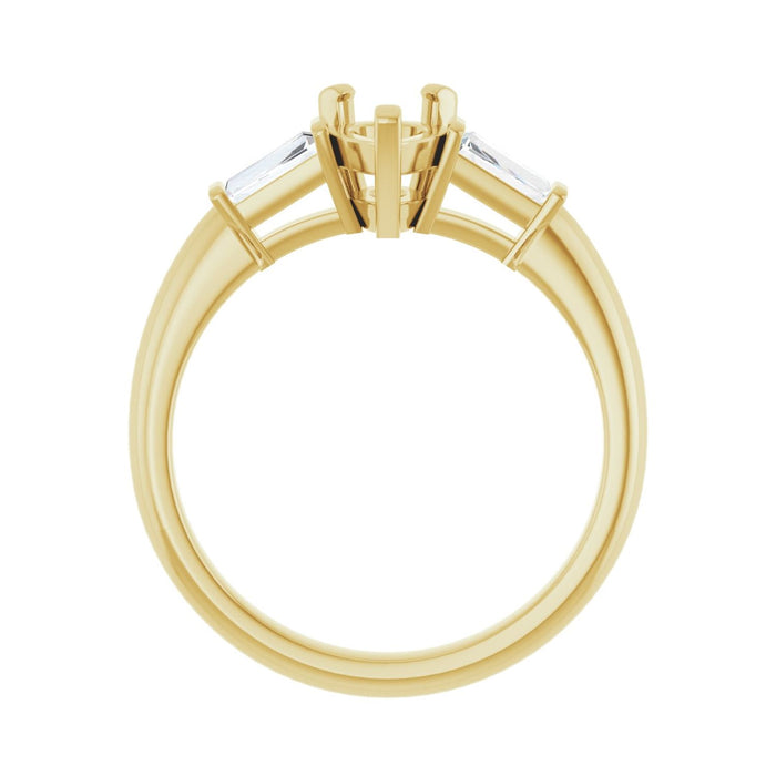14K Yellow Gold 7x5 mm Pear 1/5 CTW Lab-Grown Diamond Semi-Set Engagement Ring