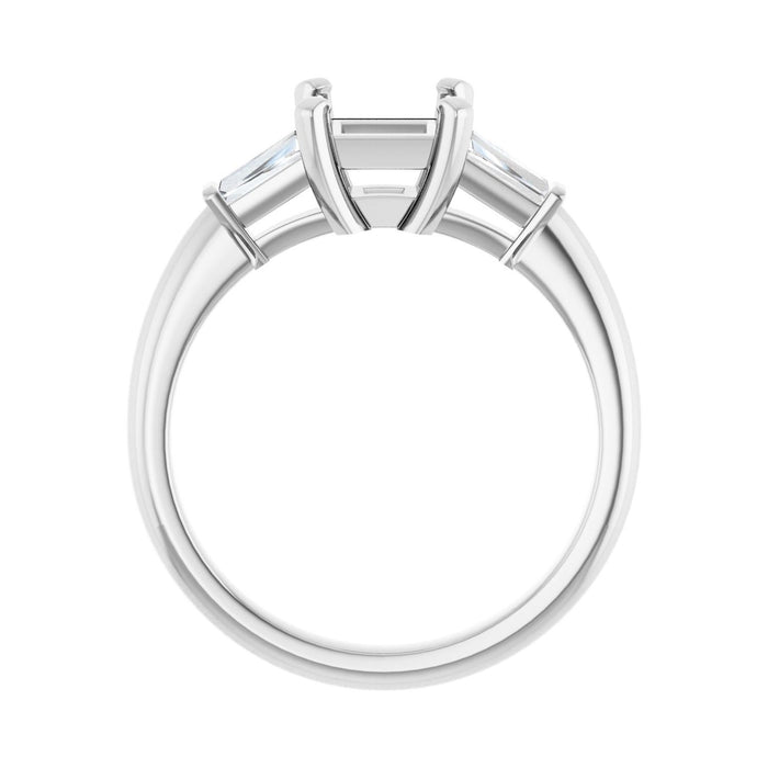 14K White Gold 5.5x5.5 mm Square 1/4 CTW Lab-Grown Diamond Semi-Set Engagement Ring