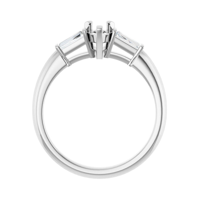 14K White Gold 6x4 mm Pear 1/5 CTW Lab-Grown Diamond Semi-Set Engagement Ring
