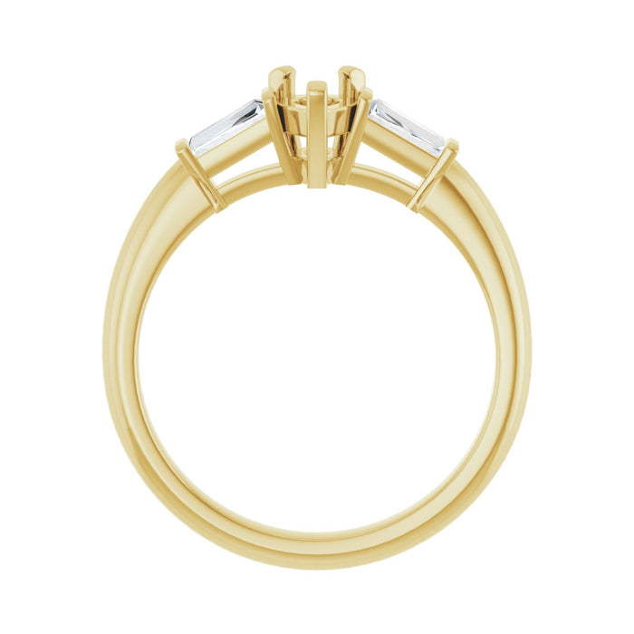 14K Yellow Gold 6x4 mm Pear 1/5 CTW Lab-Grown Diamond Semi-Set Engagement Ring