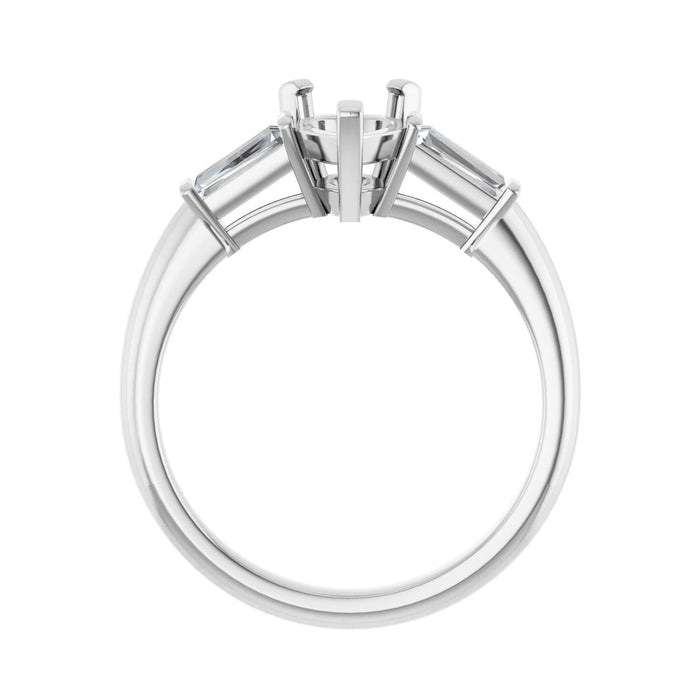 Platinum 8x6 mm Pear 1/5 CTW Lab-Grown Diamond Semi-Set Engagement Ring