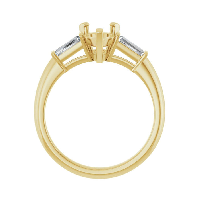 14K Yellow Gold 8x6 mm Pear 1/5 CTW Lab-Grown Diamond Semi-Set Engagement Ring