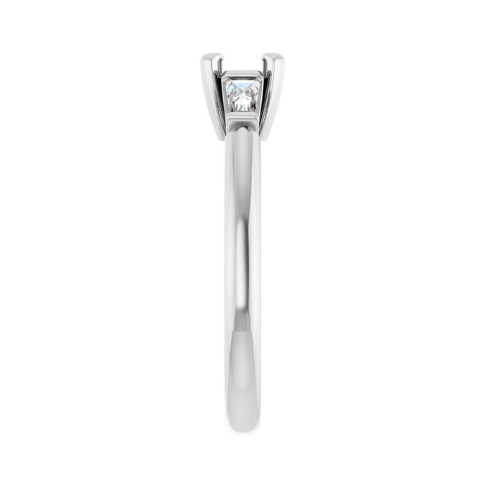 Platinum 5.2 mm Round 1/4 CTW Lab-Grown Diamond Semi-Set Engagement Ring