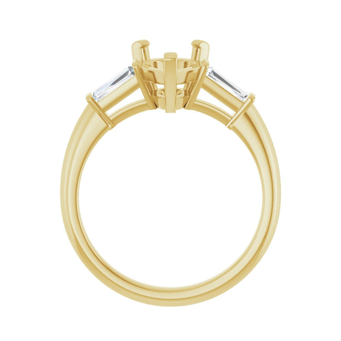 14K Yellow Gold 10x7 mm Pear 1/5 CTW Lab-Grown Diamond Semi-Set Engagement Ring