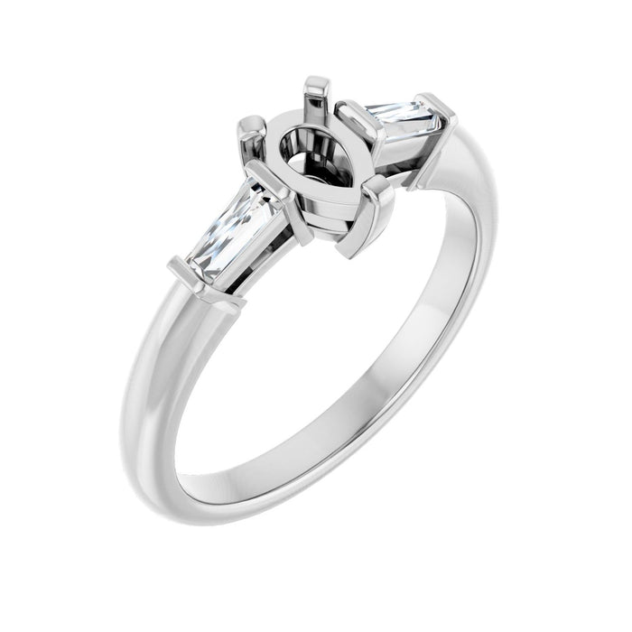 Platinum 6x4 mm Pear 1/5 CTW Lab-Grown Diamond Semi-Set Engagement Ring