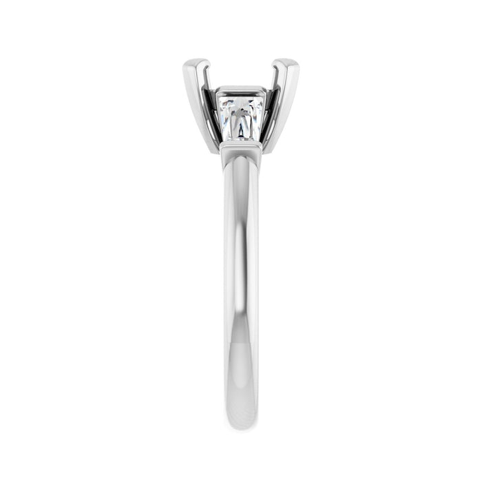 14K White Gold 8.2 mm Round 1/2 CTW Lab-Grown Diamond Semi-Set Engagement Ring