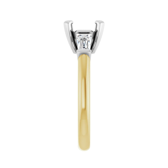 14K Yellow/White Gold 8.2 mm Round 1/2 CTW Lab-Grown Diamond Semi-Set Engagement Ring