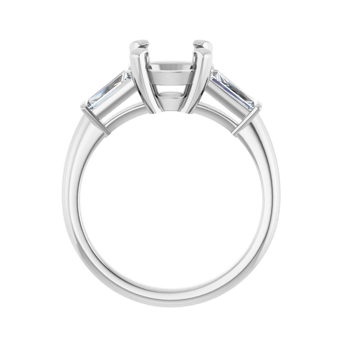 14K White Gold 8.2 mm Round 1/2 CTW Lab-Grown Diamond Semi-Set Engagement Ring