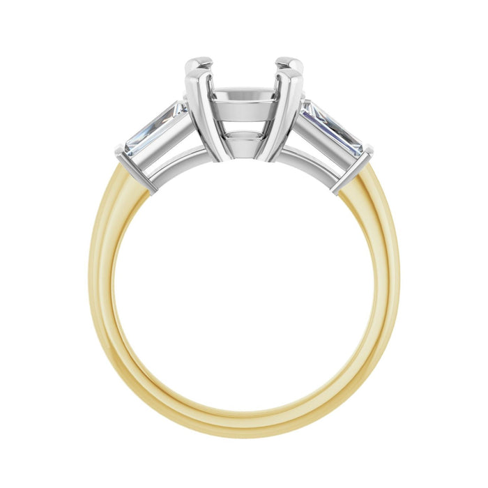 14K Yellow/White Gold 8.2 mm Round 1/2 CTW Lab-Grown Diamond Semi-Set Engagement Ring