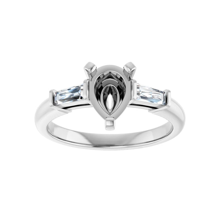 Platinum 8x6 mm Pear 1/5 CTW Lab-Grown Diamond Semi-Set Engagement Ring