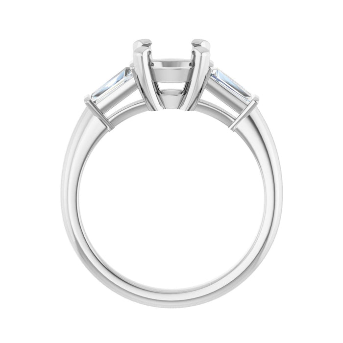 Platinum 7.4 mm Round 1/3 CTW Lab-Grown Diamond Semi-Set Engagement Ring