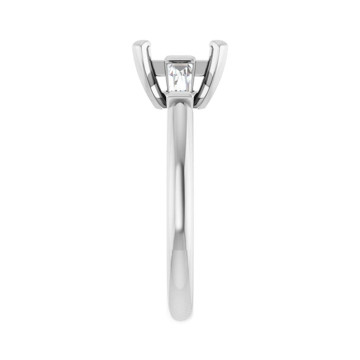 14K White Gold 6.5x6.5 mm Square 1/5 CTW Lab-Grown Diamond Semi-Set Engagement Ring