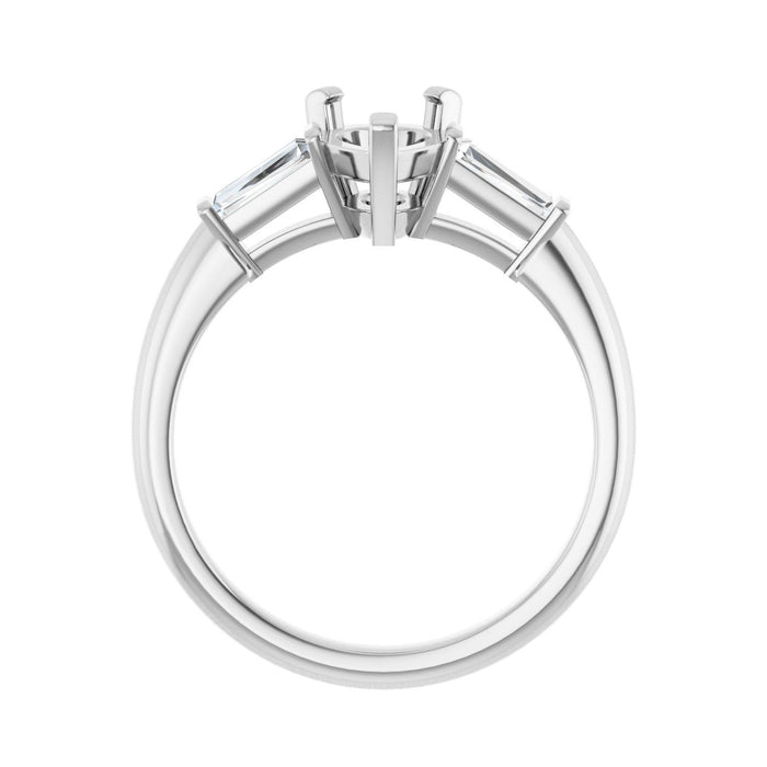 14K White Gold 9x6 mm Pear 1/5 CTW Lab-Grown Diamond Semi-Set Engagement Ring