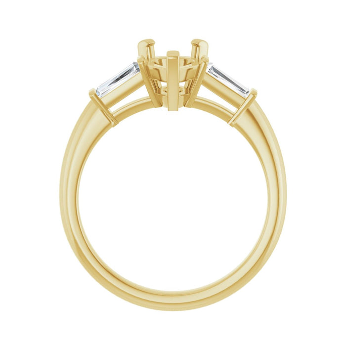 14K Yellow Gold 9x6 mm Pear 1/5 CTW Lab-Grown Diamond Semi-Set Engagement Ring
