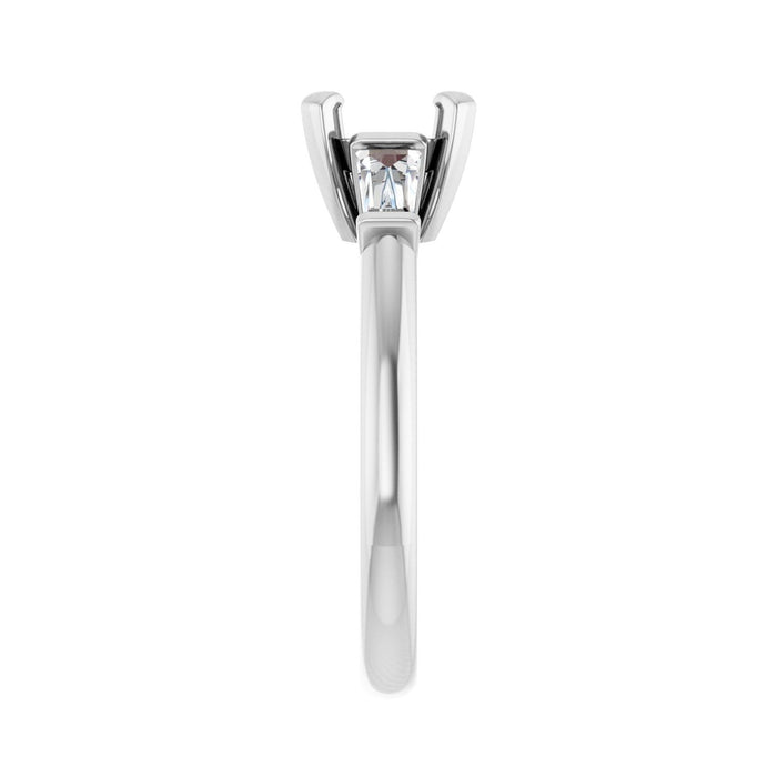14K White Gold 7.4 mm Round 1/3 CTW Lab-Grown Diamond Semi-Set Engagement Ring