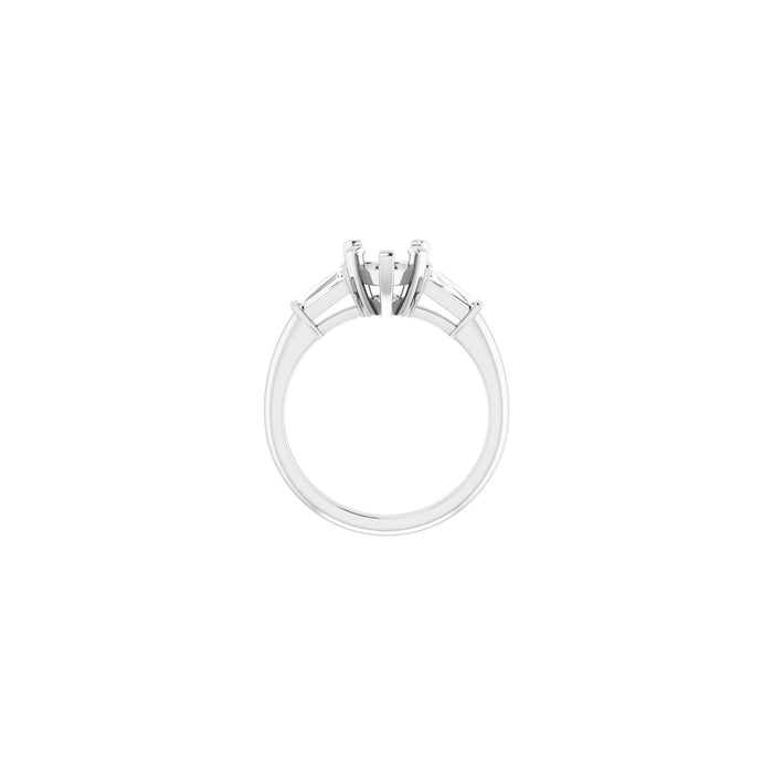 14K White Gold 7x7 mm Heart 1/5 CTW Lab-Grown Diamond Semi-Set Engagement Ring