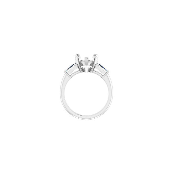 Platinum 9x9 mm Heart 1/2 CTW Lab-Grown Diamond Semi-Set Engagement Ring
