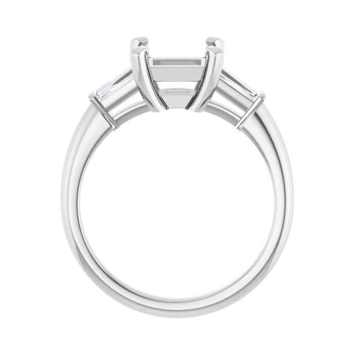 14K White Gold 6.5x6.5 mm Square 1/5 CTW Lab-Grown Diamond Semi-Set Engagement Ring