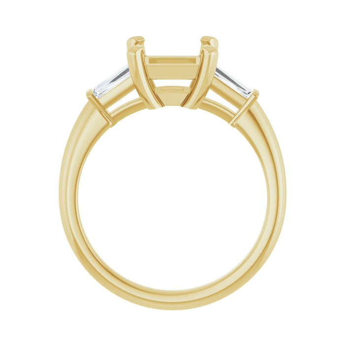 14K Yellow Gold 6.5x6.5 mm Square 1/5 CTW Lab-Grown Diamond Semi-Set Engagement Ring