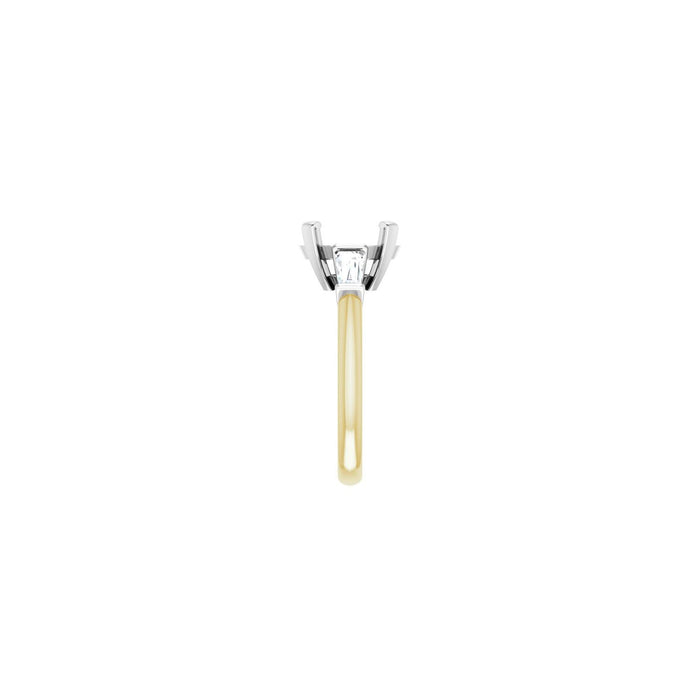 14K Yellow/White Gold 11x9 mm Oval 1/2 CTW Lab-Grown Diamond Semi-Set Engagement Ring
