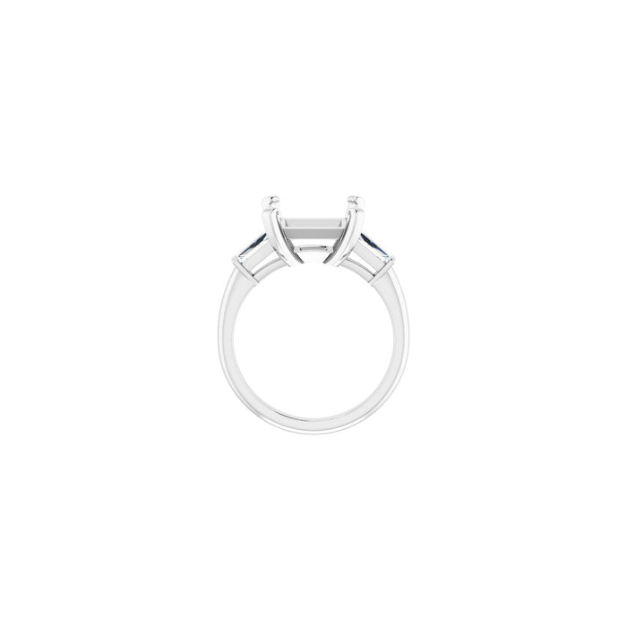 14K White Gold 9x9 mm Square 1/2 CTW Lab-Grown Diamond Semi-Set Engagement Ring