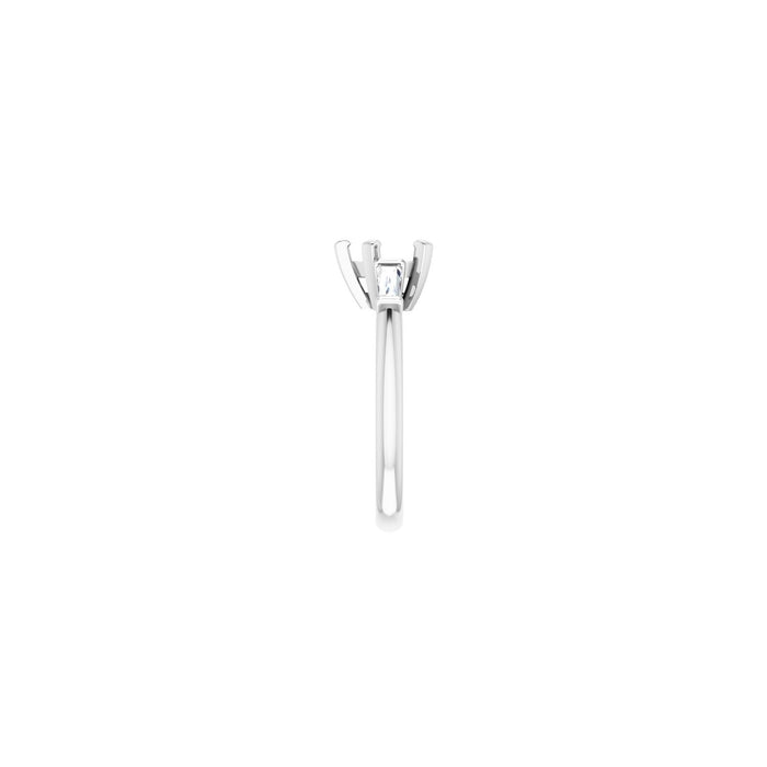 Platinum 7x7 mm Heart 1/5 CTW Lab-Grown Diamond Semi-Set Engagement Ring