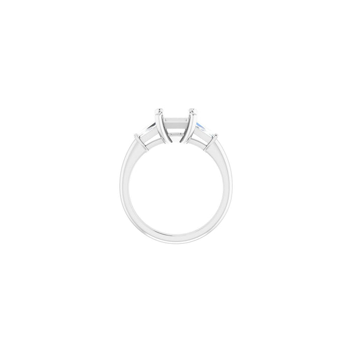 14K White Gold 6x6 mm Square 1/5 CTW Lab-Grown Diamond Semi-Set Engagement Ring