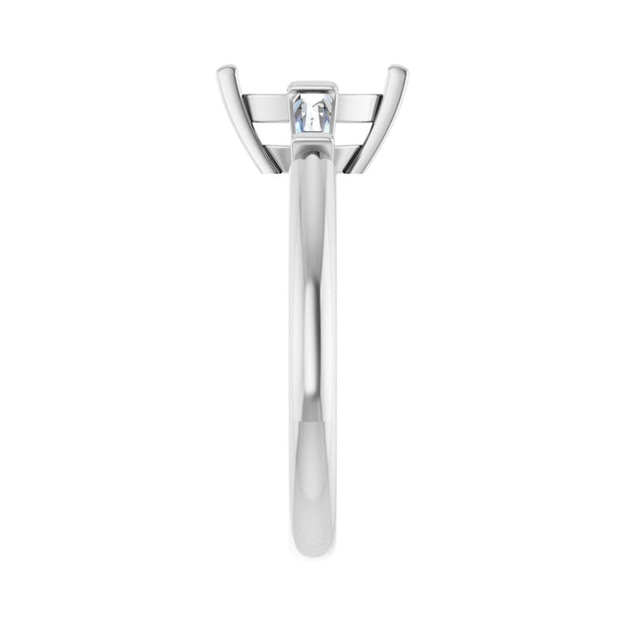 Platinum 8x4 mm Marquise 1/5 CTW Lab-Grown Diamond Semi-Set Engagement Ring